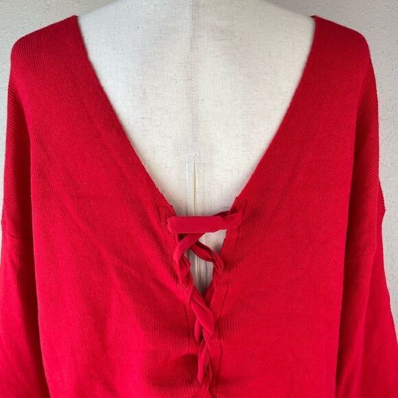 NWT Maison Jules Red Sweater Top Size L - Picture 5 of 8
